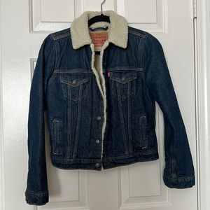 Levi’s Denim Sherpa Lined Trucker Jacket